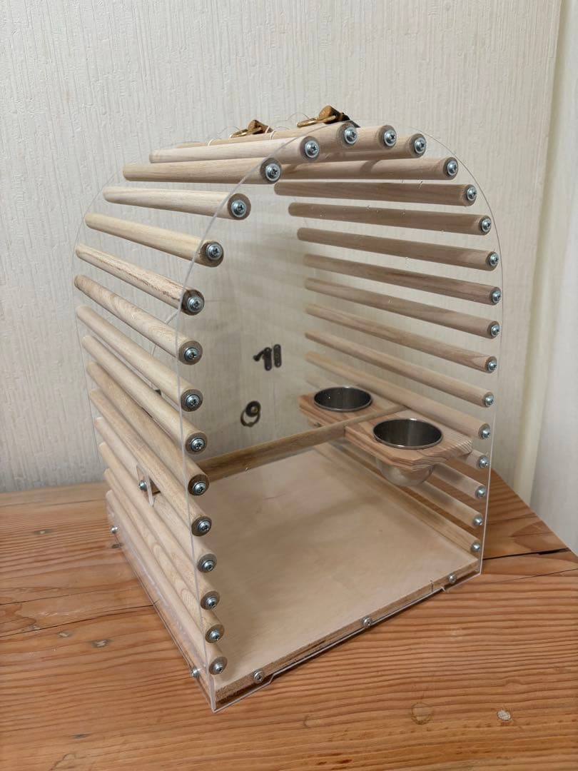 チカアクリルバードキャリー鳥かごキャリーケースキャリーバッグ