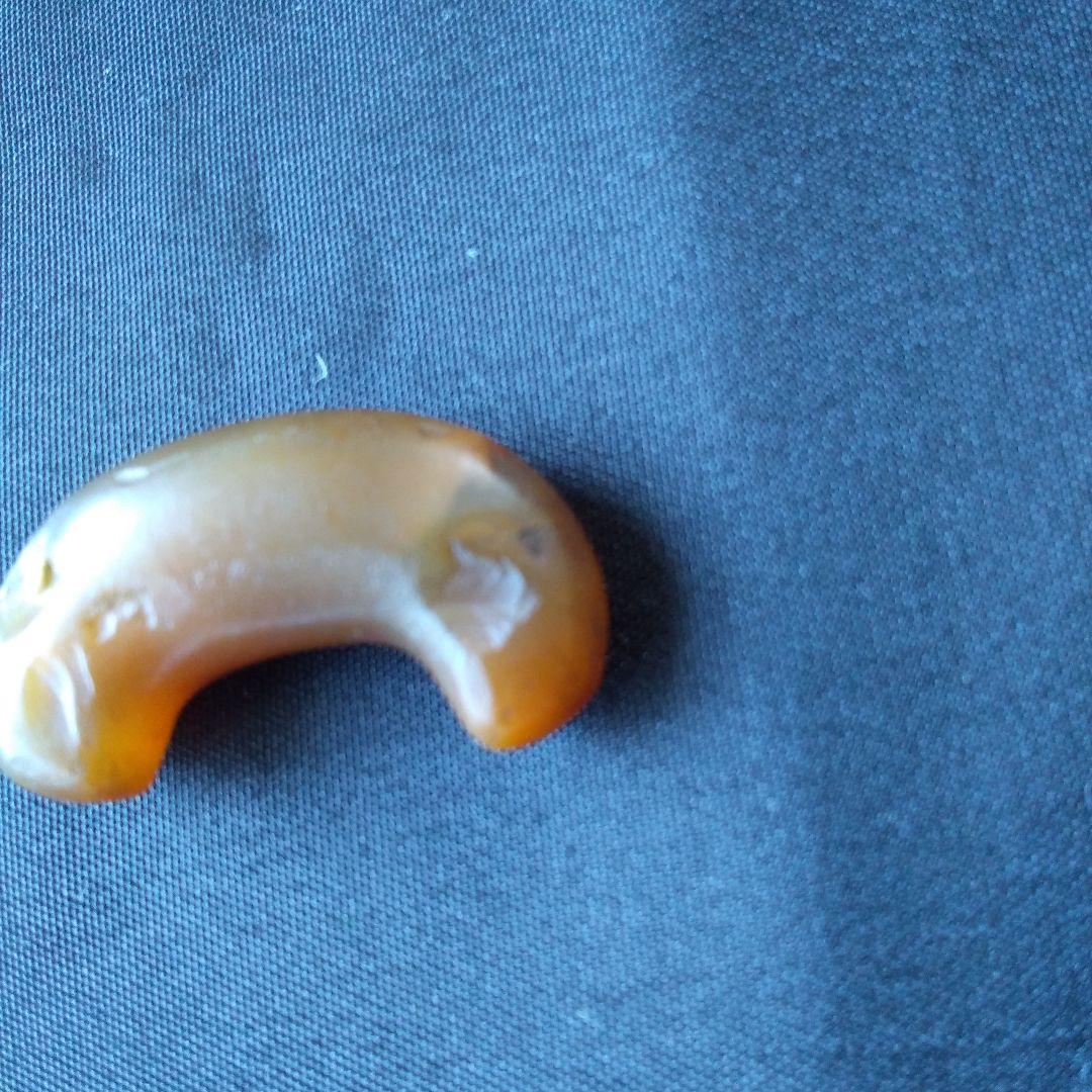 瑪瑙勾玉　メノウまがたま　古代装身具　古代美術　古墳時代　糸魚川ヒスイ勾玉