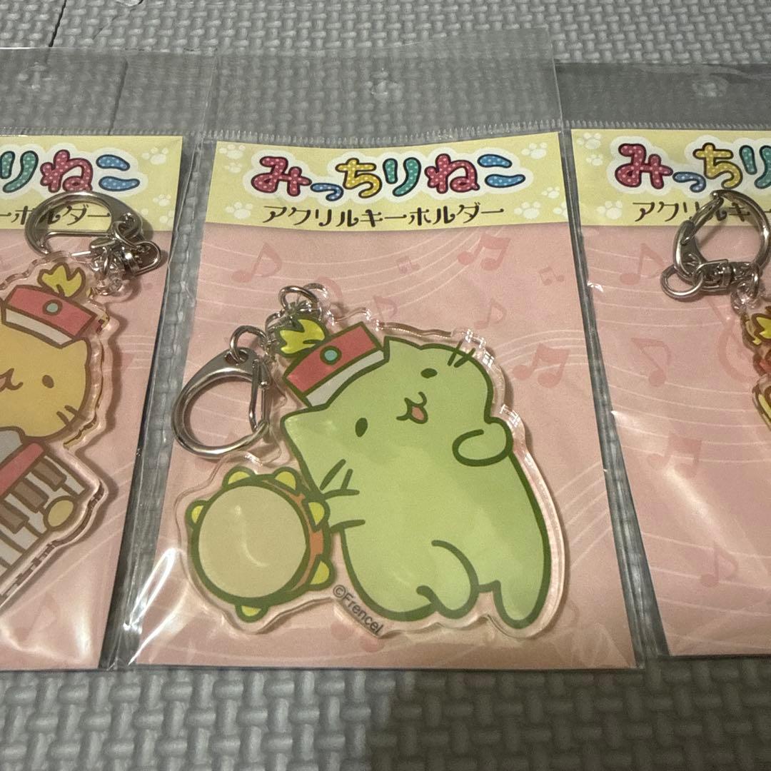 みっちりねこ　アクリルキーホルダー5点セット