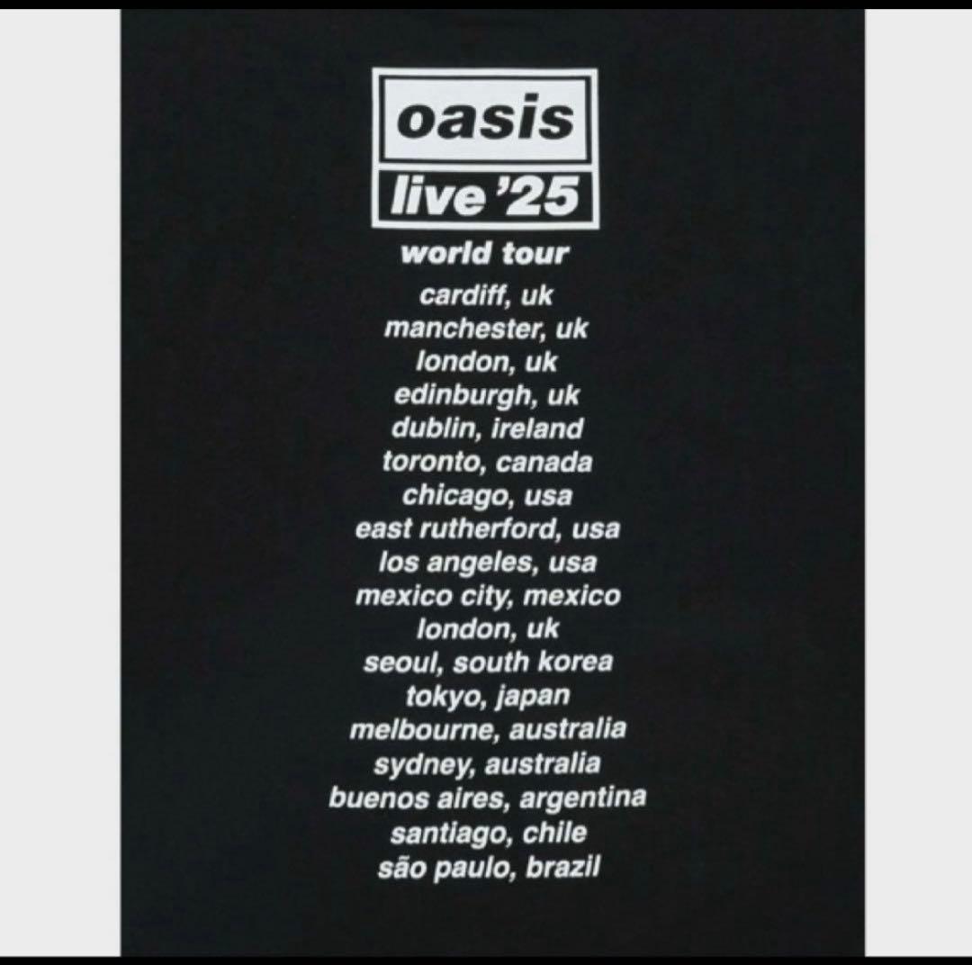 オアシス公式 oasis live '25 東京公演Tシャツ モノクロ L