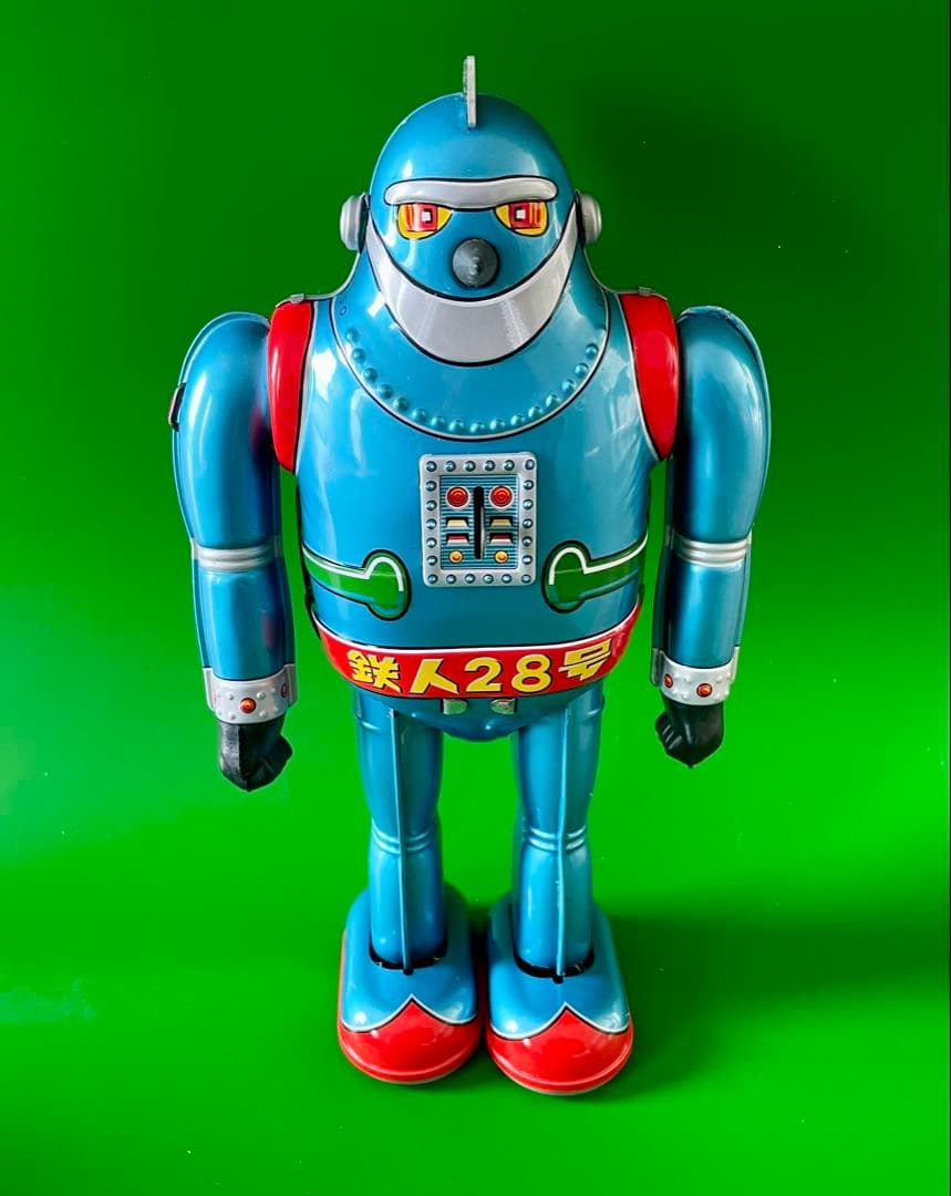 ブリキ 鉄人28号 NO.3 デッドストック未開封新品大阪ブリキ玩具ブルー