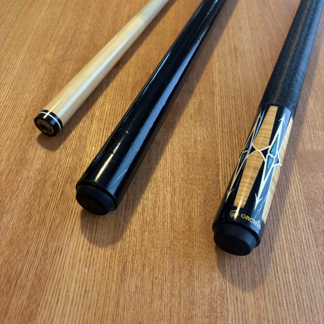 ビリヤードキューケース 黒 キュー付き