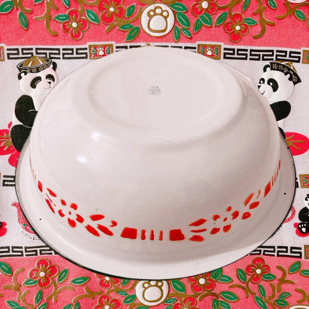 vintage パンダホーロー洗面器 中国雑貨 チャイナレトロポップ シノワズリ