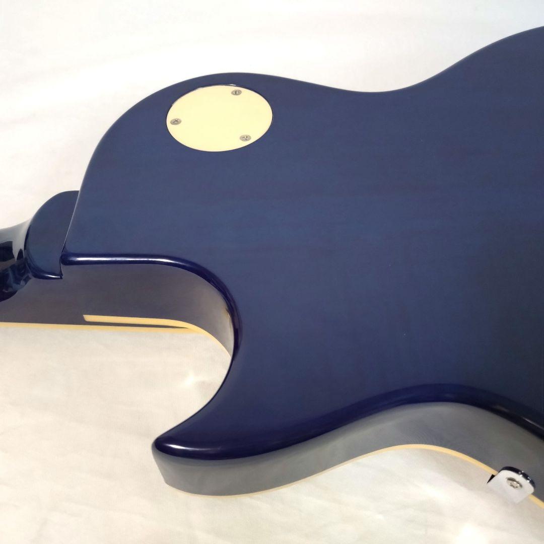 美品　Grote　LP Style　レスポールタイプ　シースルーブルー　トラ杢