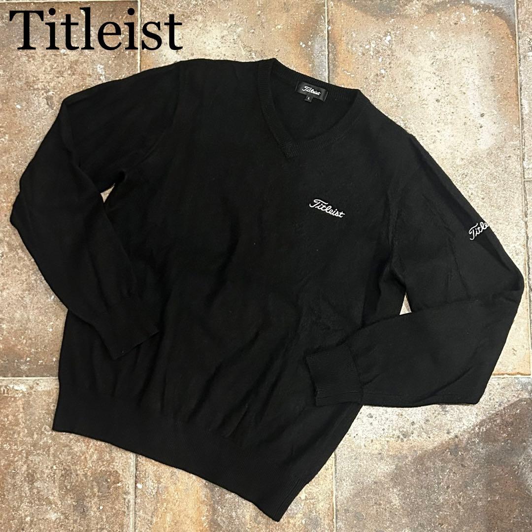 トリプルスター Titleist メンズ カシミヤ 長袖 Vネック