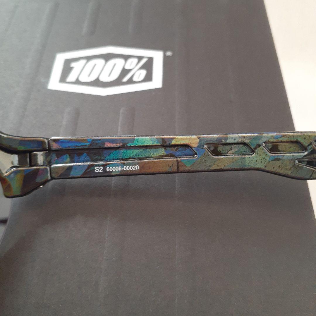 100% S2 ブラックホログラフィック ワンハンドレッド サングラス