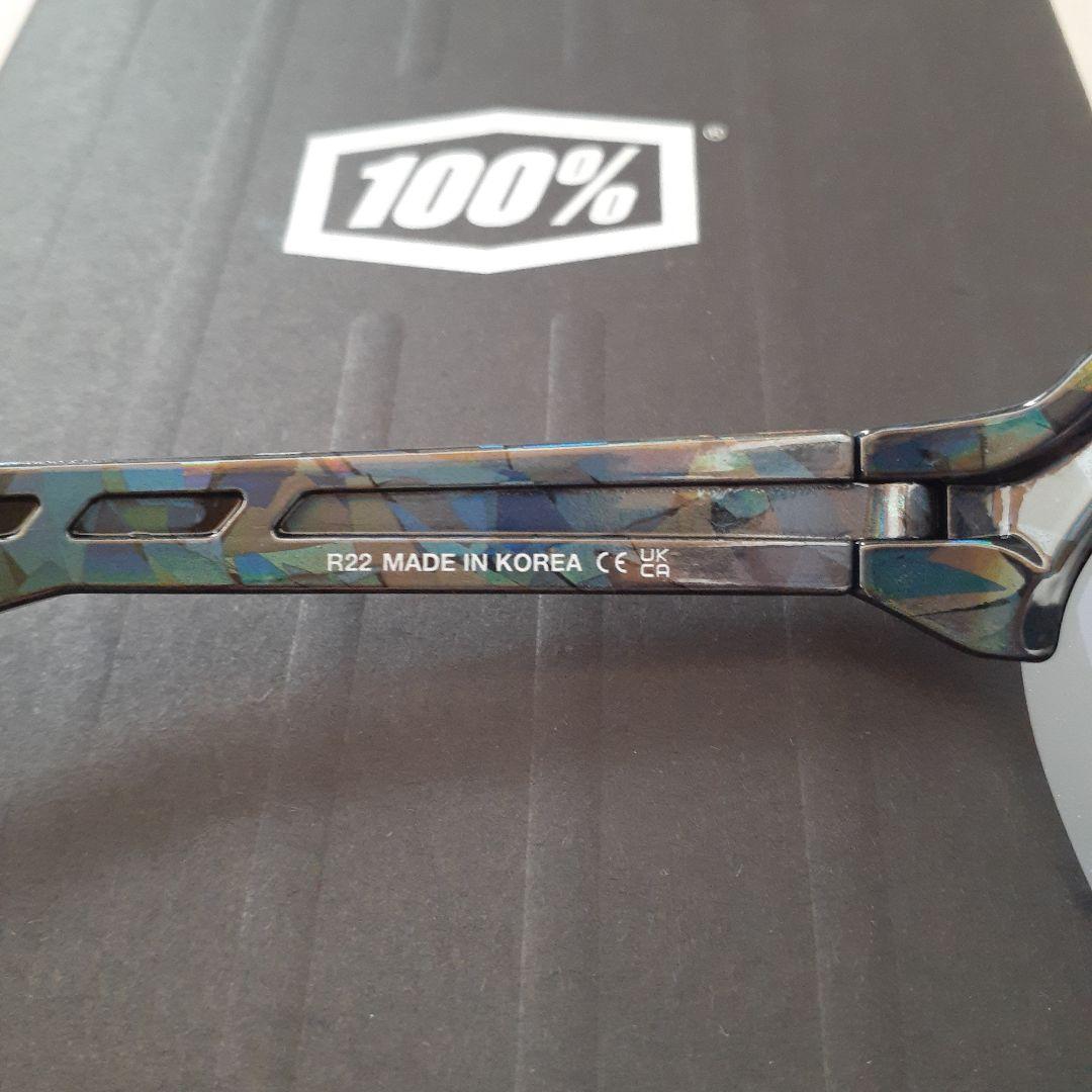 100% S2 ブラックホログラフィック ワンハンドレッド サングラス