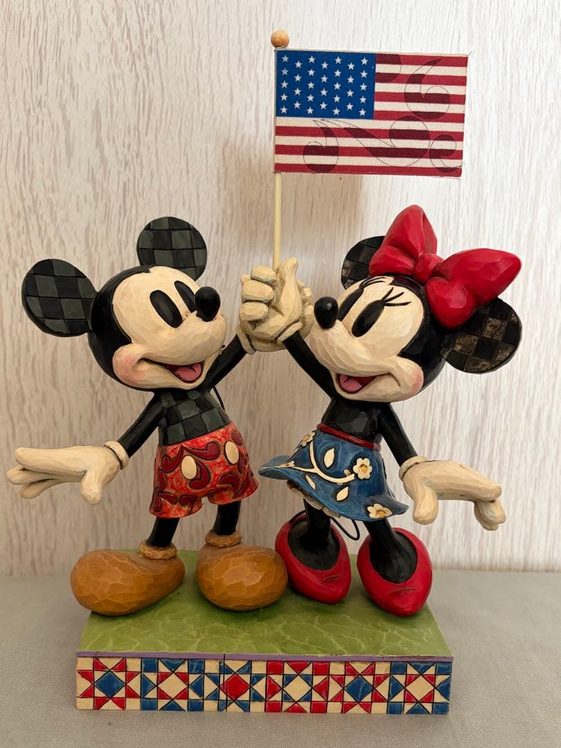 Disney Traditions ジムショア　ミッキー＆ミニー　星条旗