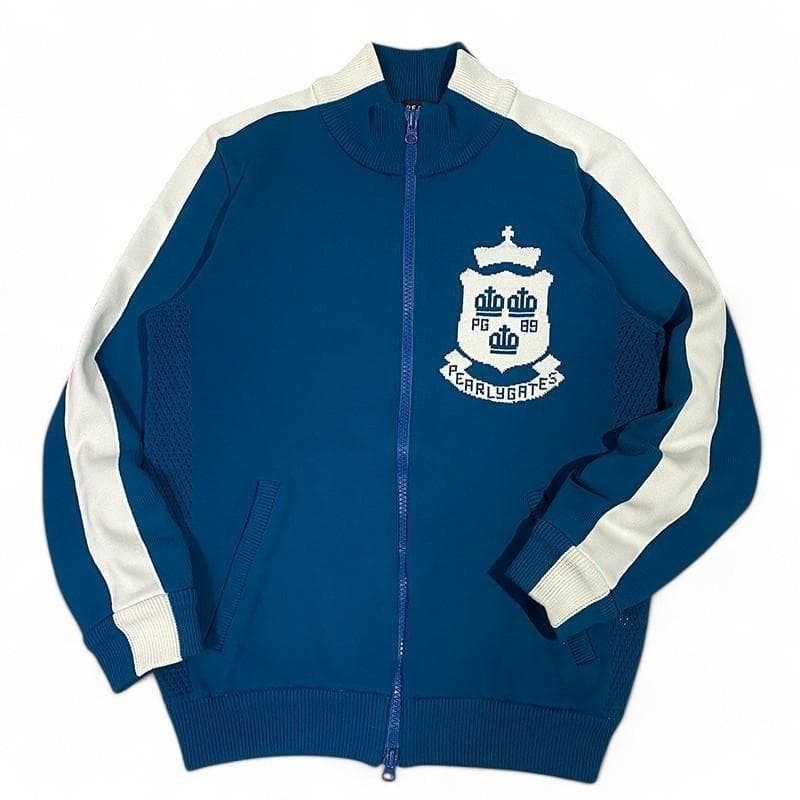 PEARLY GATES パーリーゲイツ ニット ジップ ジャケット ブルー 4