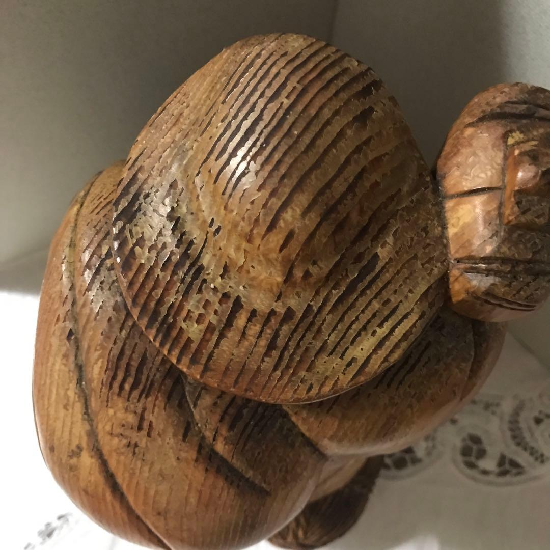 木製 福の神 大黒天 彫刻 約30cm