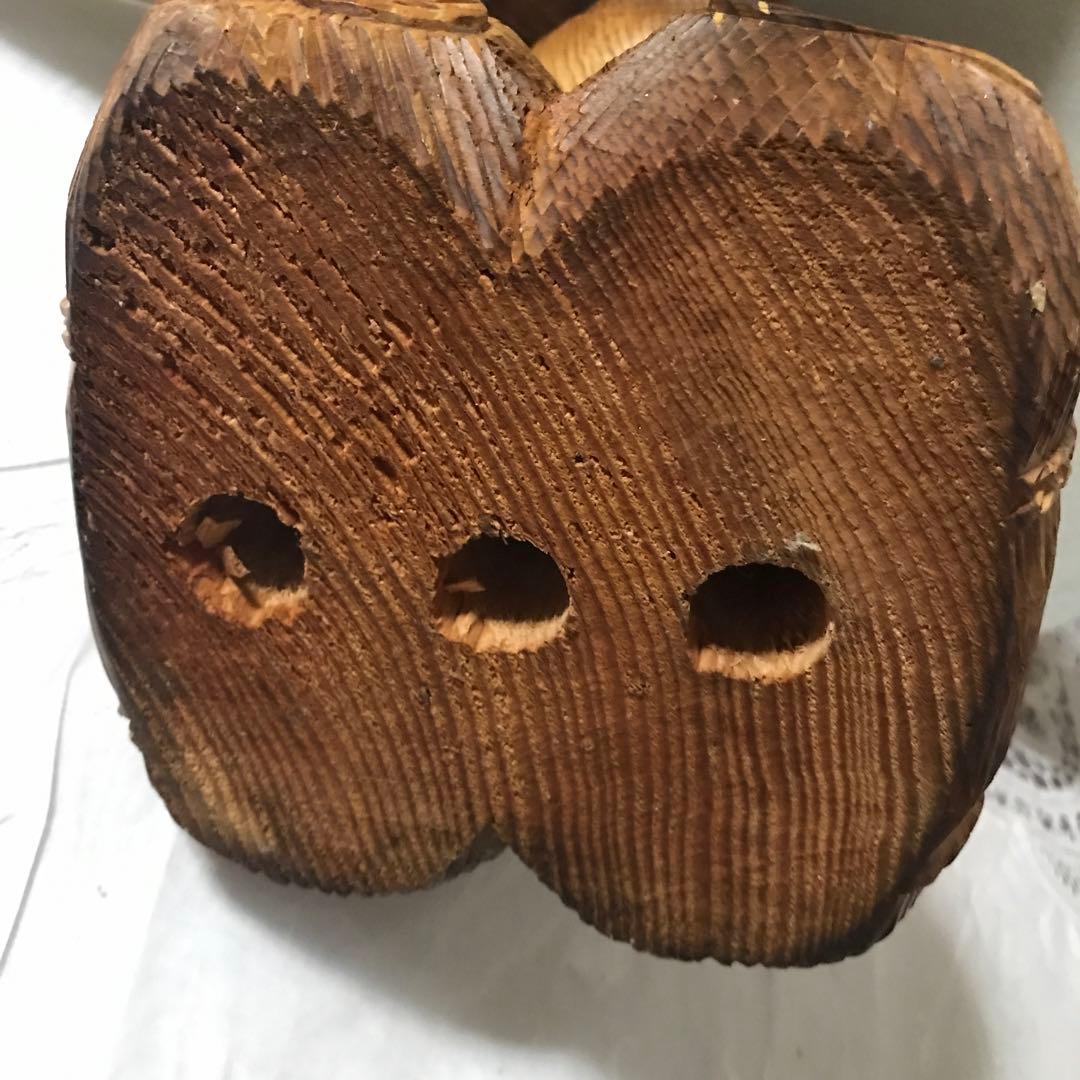 木製 福の神 大黒天 彫刻 約30cm