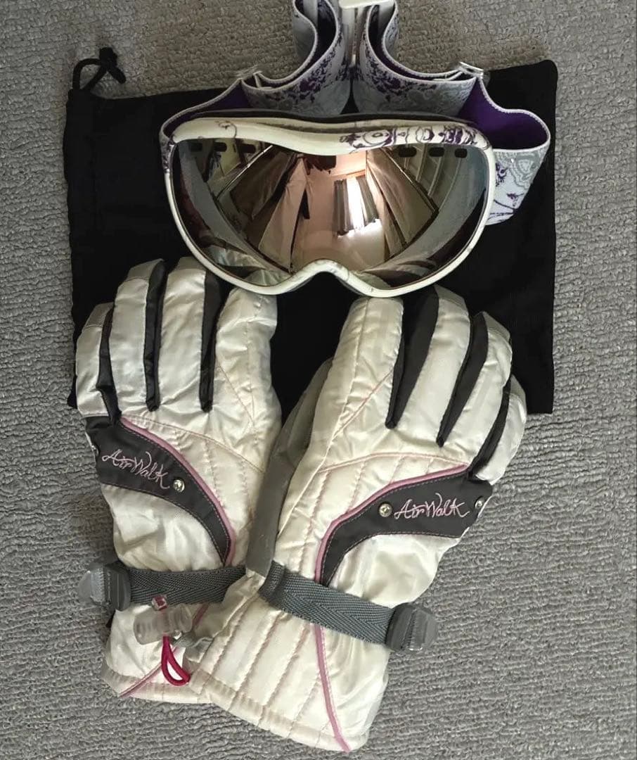 スキー・スノボー手袋S ・　FOLIOゴーグル　ニット帽　3点セット