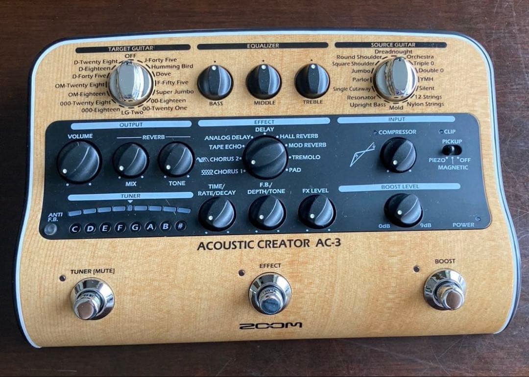 ZOOM AC-3 CREATOR アコースティックギター用エフェクター