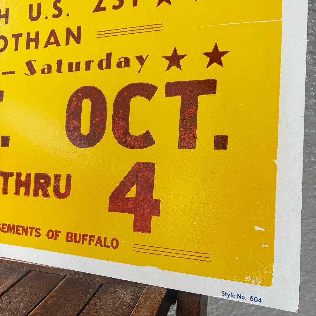 希少レアBIG！50's〜アメリカアンティーク　ピエロ道化師サーカス遊園地広告