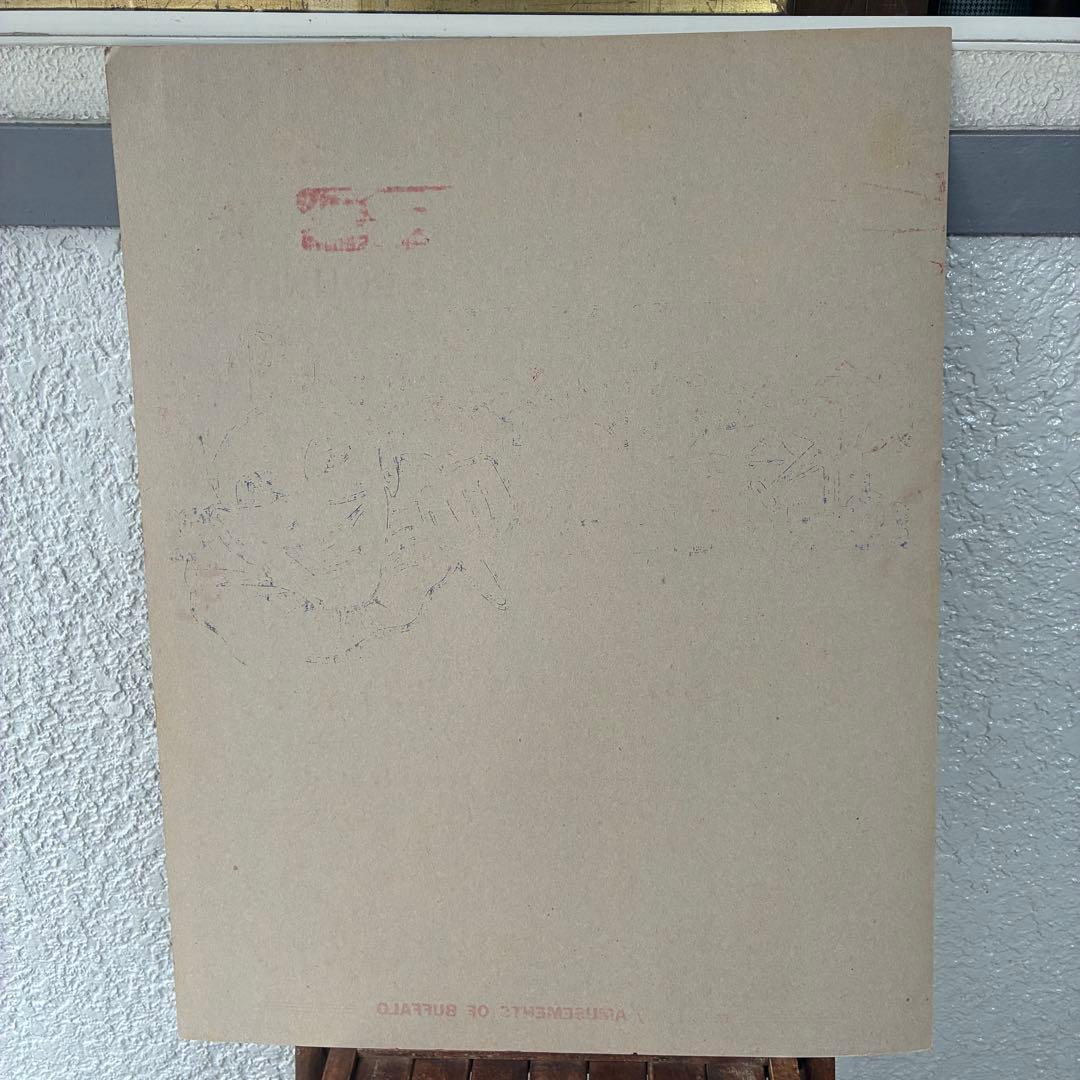 希少レアBIG！50's〜アメリカアンティーク　ピエロ道化師サーカス遊園地広告