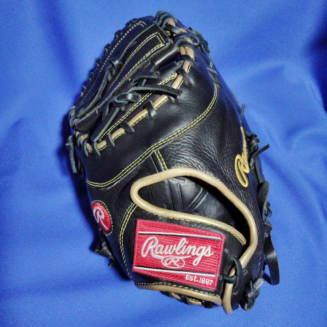 ローリングス軟式ファーストミット　黒✕ゴールド
