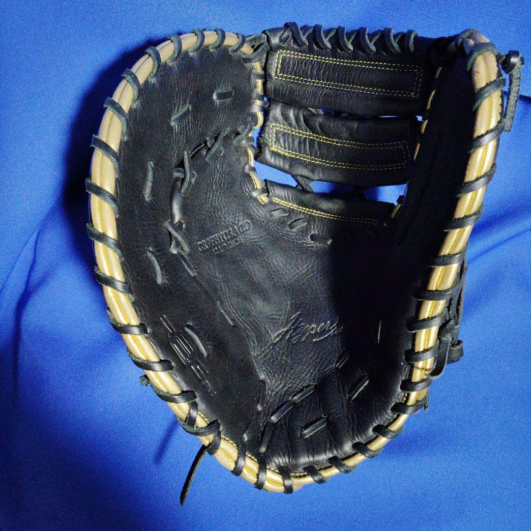 ローリングス軟式ファーストミット　黒✕ゴールド