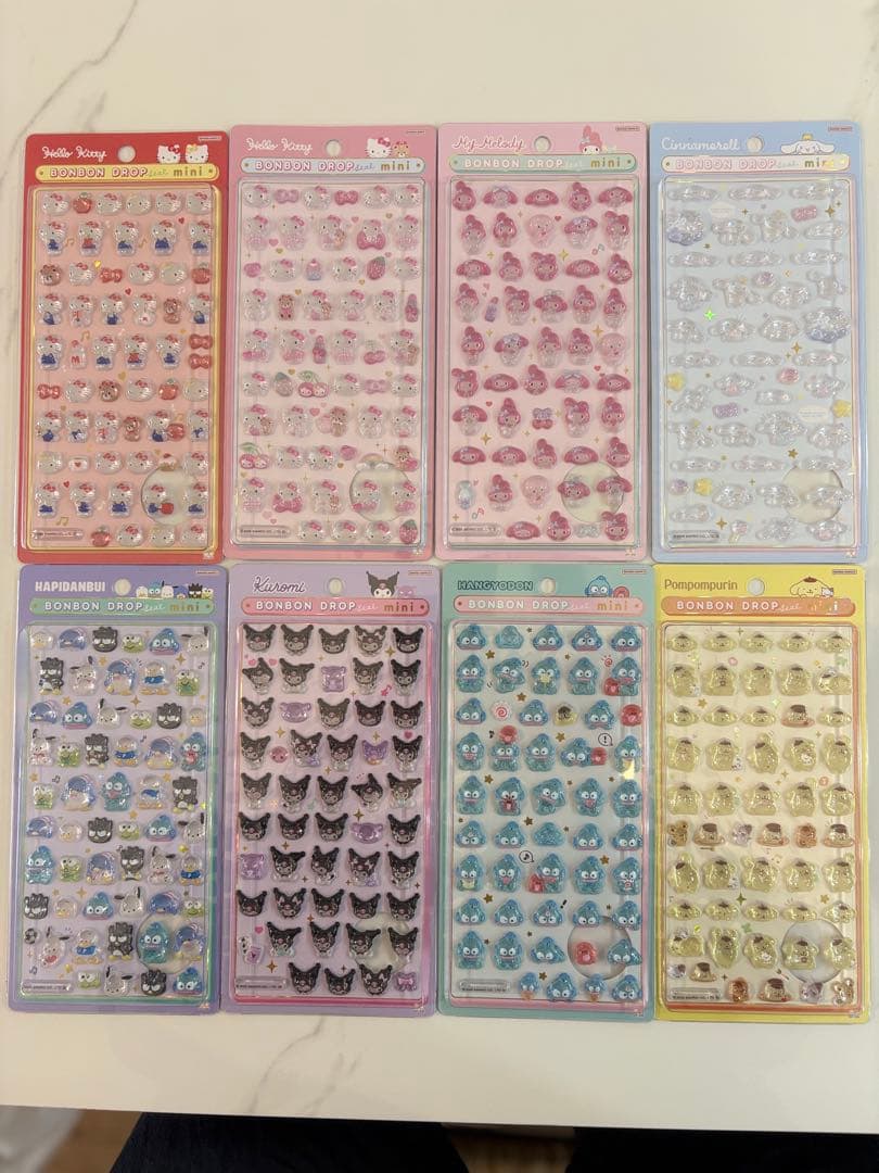 正規品サンリオボンボンドロップシール8種 とミニ8種 全16種