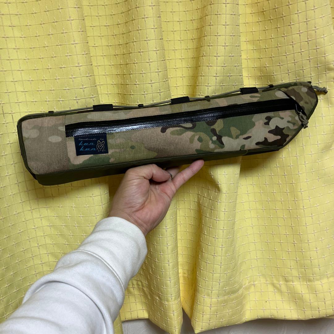 ハンドメイドフレームバッグ　X-PAC マルチカム/トロピック43cm