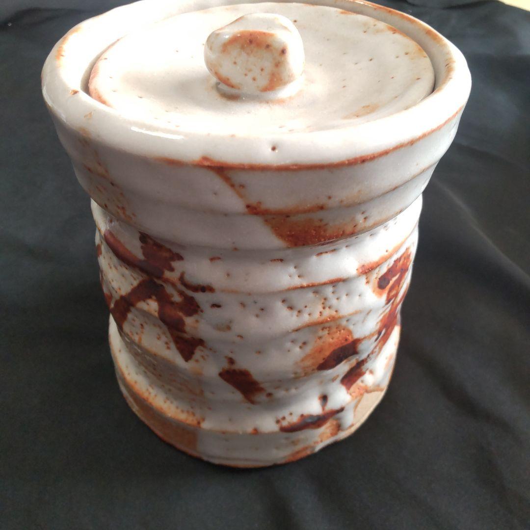 美濃焼 志野 万典窯★水差 未使用‼️ 蓋付き容器 茶道具 工芸品 インテリア