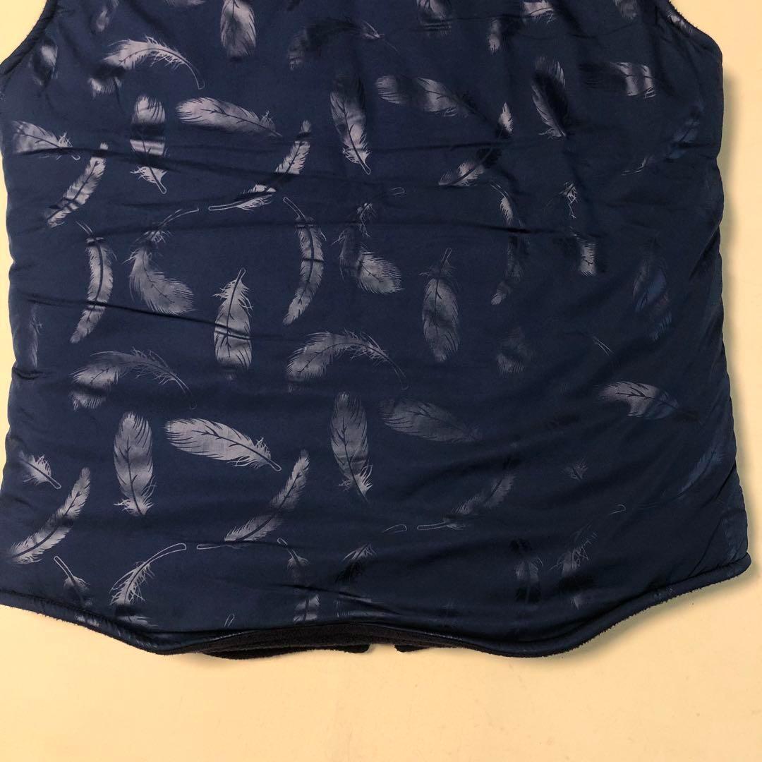 サーフアンドターフ リバーシブル 中綿 フリース ベスト★ネイビー Mサイズ