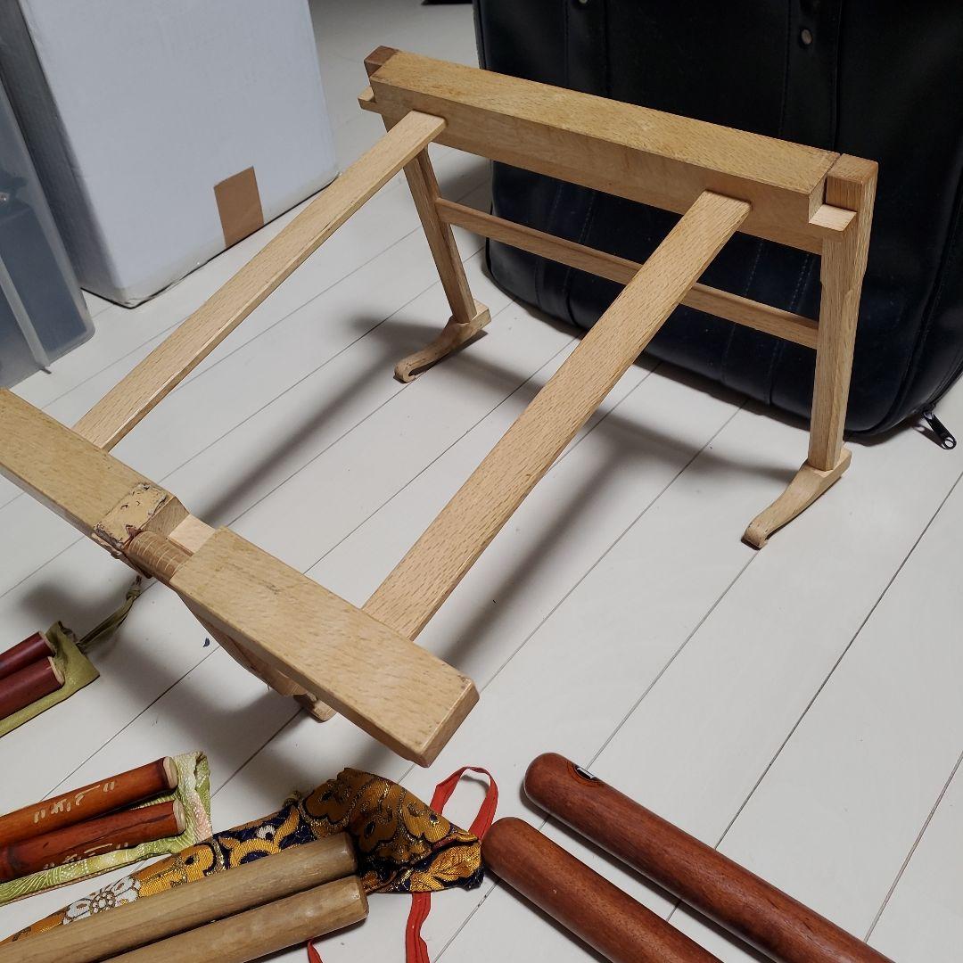 期間限定値引き 和太鼓 直径約35cm 持ち運びセット 色々バチ付き