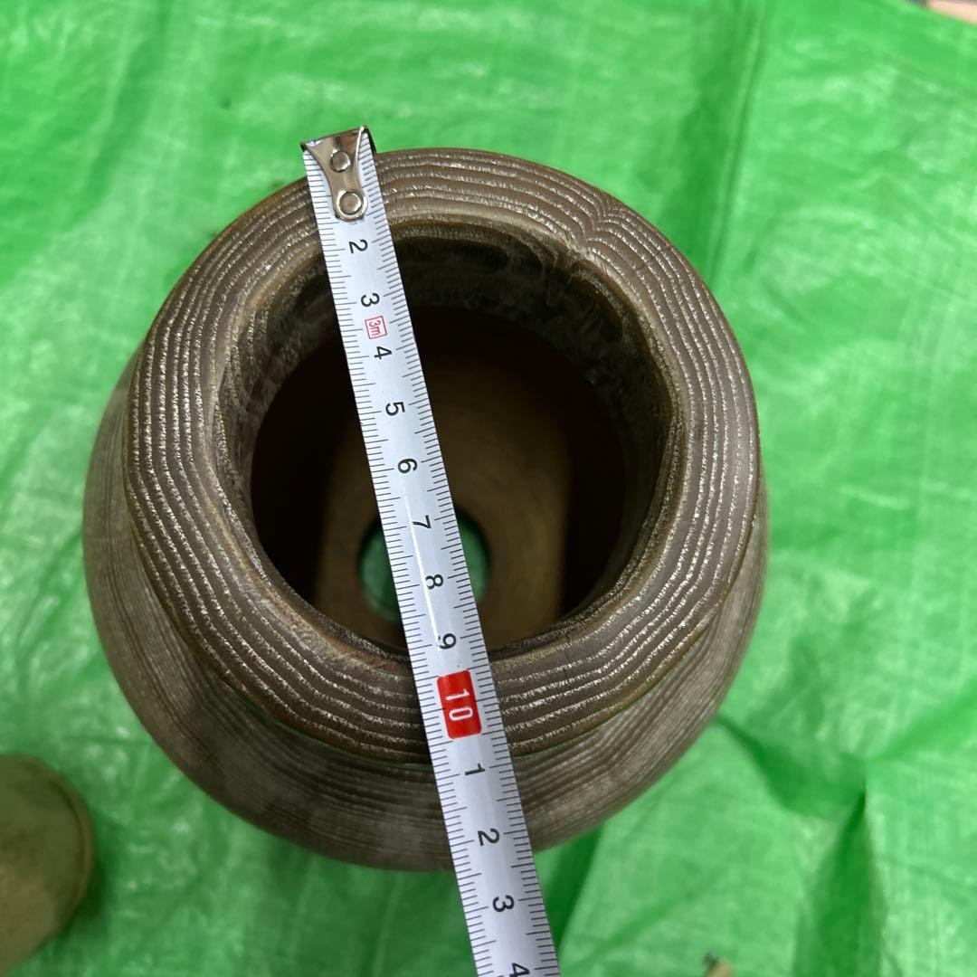 希少　岡山県　蒜山　榎本寛治作　栗の木　花瓶　花器　送料込み　当時40,000円