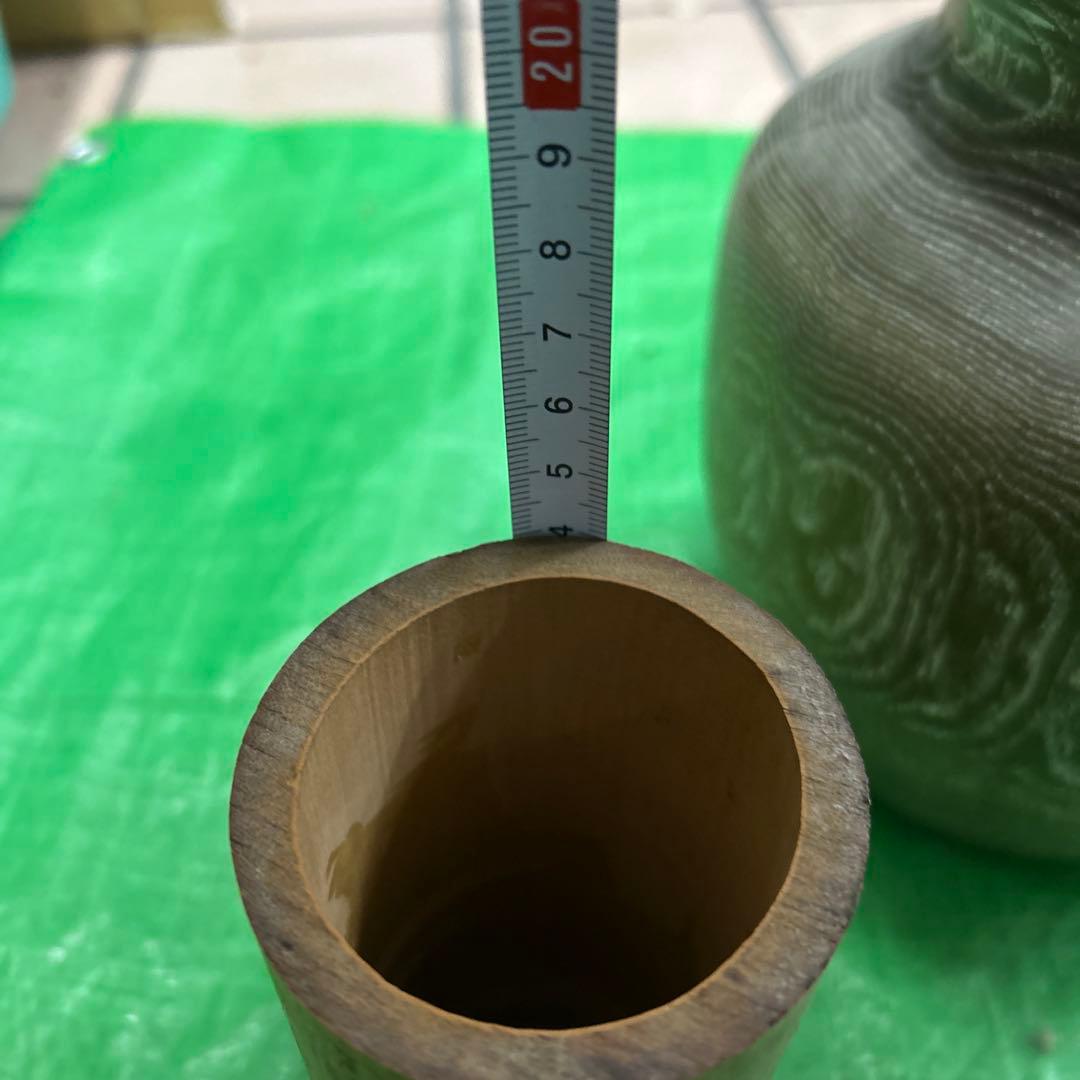 希少　岡山県　蒜山　榎本寛治作　栗の木　花瓶　花器　送料込み　当時40,000円