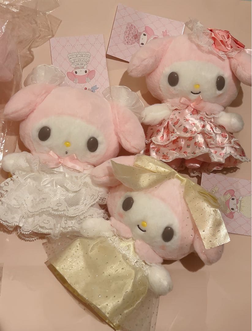 レディマイメロディ ぬいぐるみ風ショルダーバッグとマスコットホルダー セット