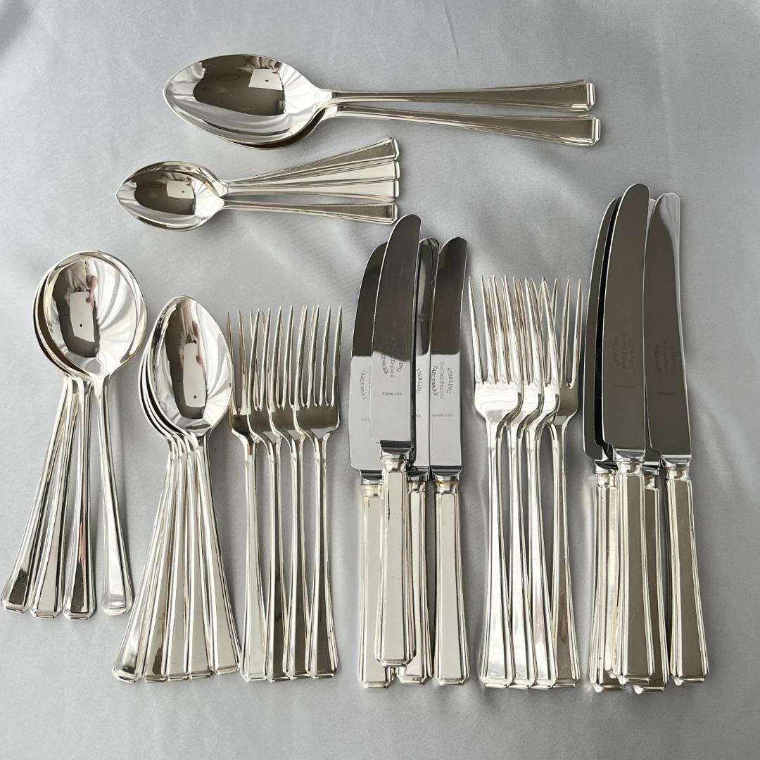 【英国】 アールデコ ディナーセット 4名用30本組 A1プレート