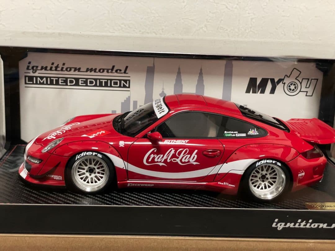 ミニカー ignition model 1:18 RWB Cocacola