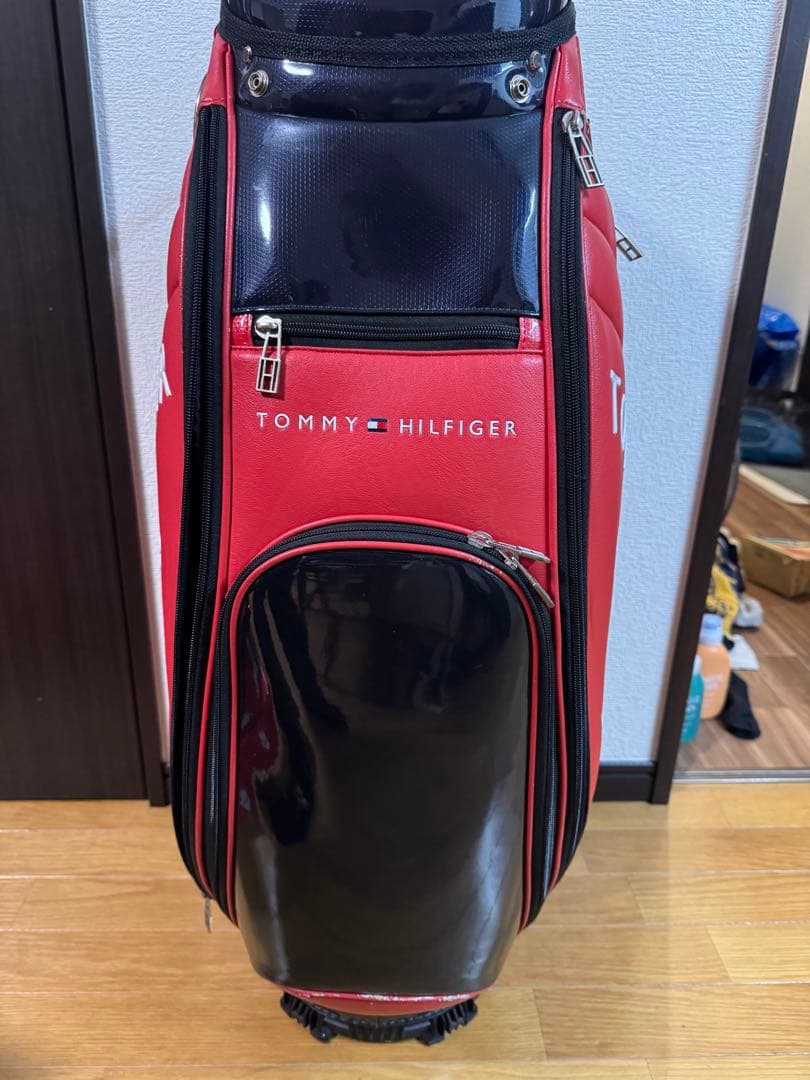   キャディバッグ レッド　新品ネームプレート付