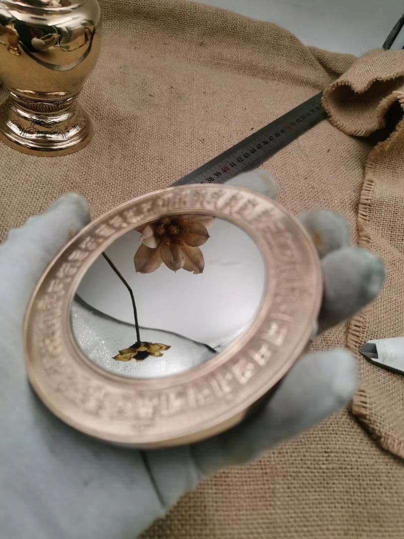 【修縁堂】準提鏡 青銅バフ仕上げ 密教法具 法器法具