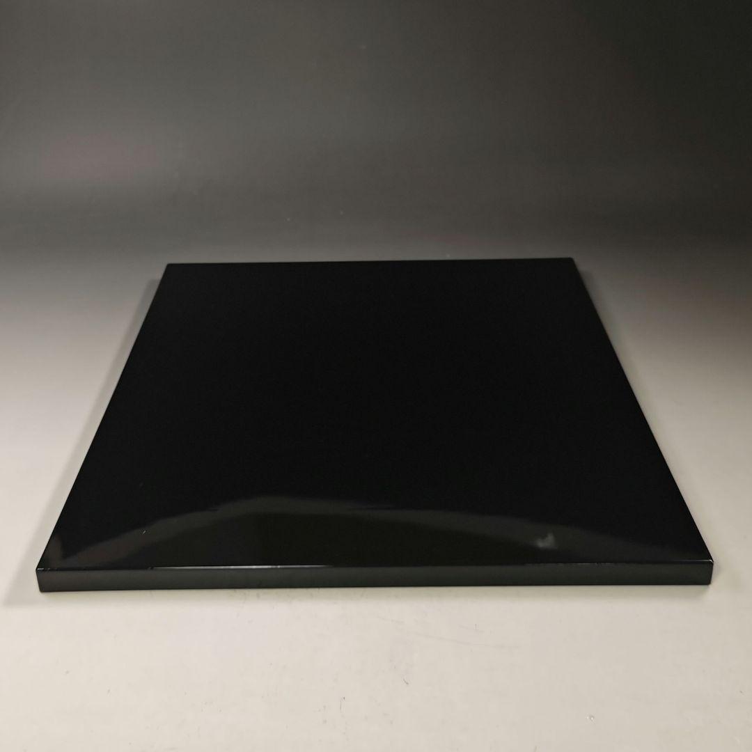 イ871 敷板『塗師　出坂道友』『敷板　2枚組　共箱』花台　漆塗