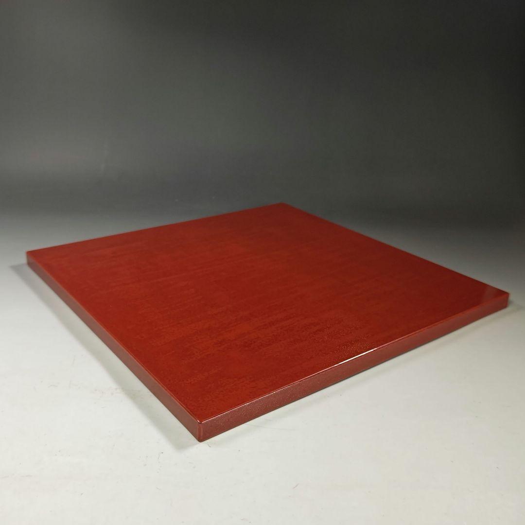 イ871 敷板『塗師　出坂道友』『敷板　2枚組　共箱』花台　漆塗