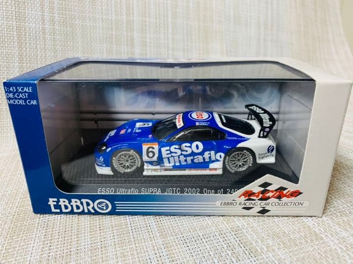 外箱未開封 エブロ 1/43 esso エッソ スープラ 2002 JGTC