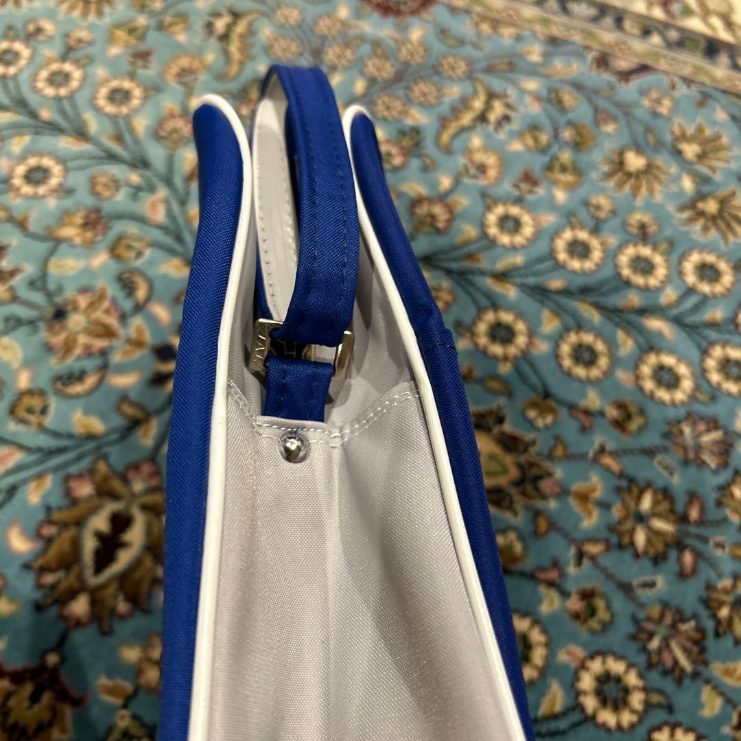 JALノベルティバッグ　ショルダーバッグ　ブルー　青　レトロ　底板付