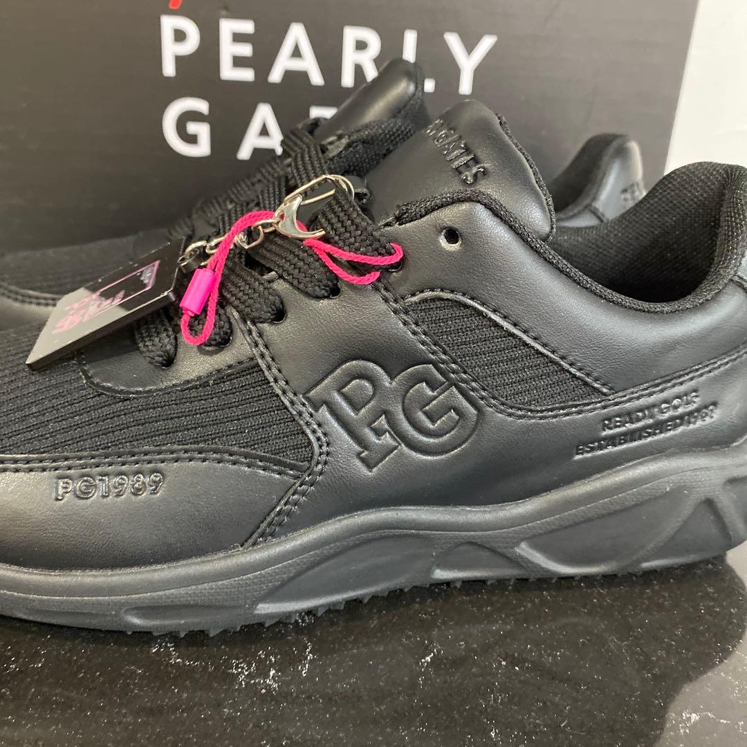 新品未使用 パーリーゲイツ スパイクレスシューズ 24cm 黒