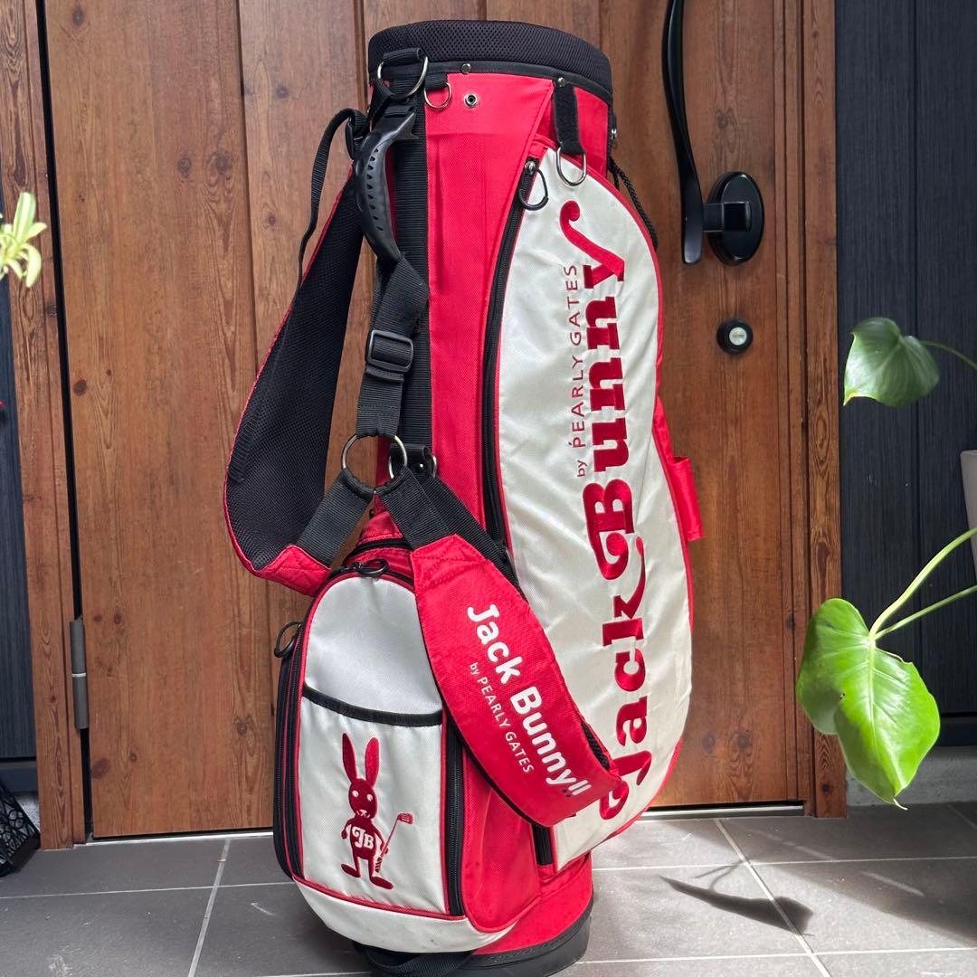 Jack Bunny キャディバッグ レッド/ホワイト