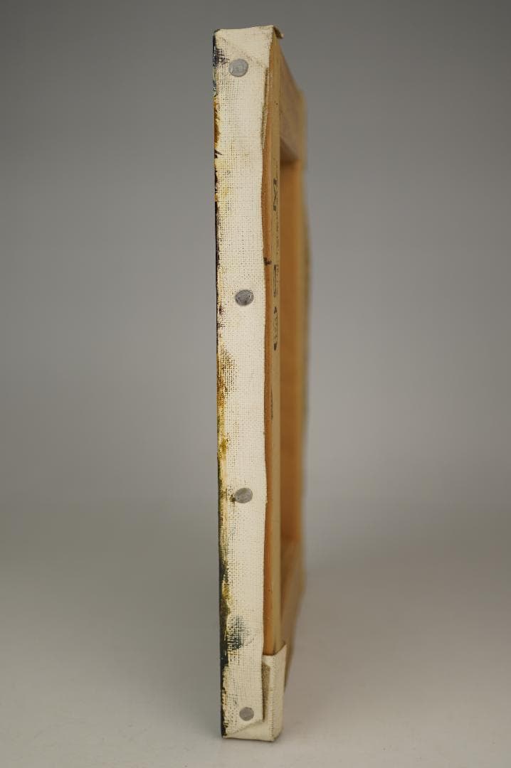 玉之内満雄　1994年作　「デルフトタイルの前のさくらんぼ」　油絵　真作保証