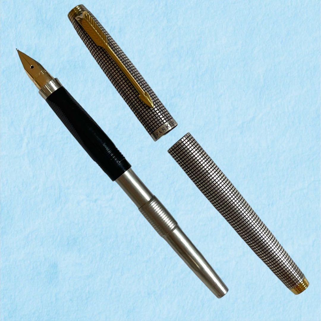 ★貴重！PARKER パーカー 万年筆　#75 スターリングシルバーシズレ