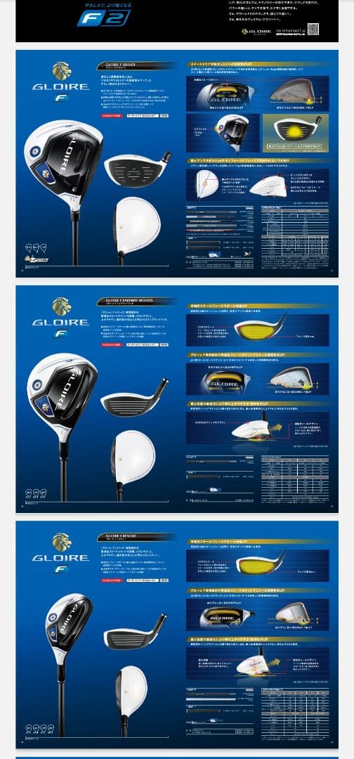 GLOIREF2 ゴルフクラブセット　右利き用