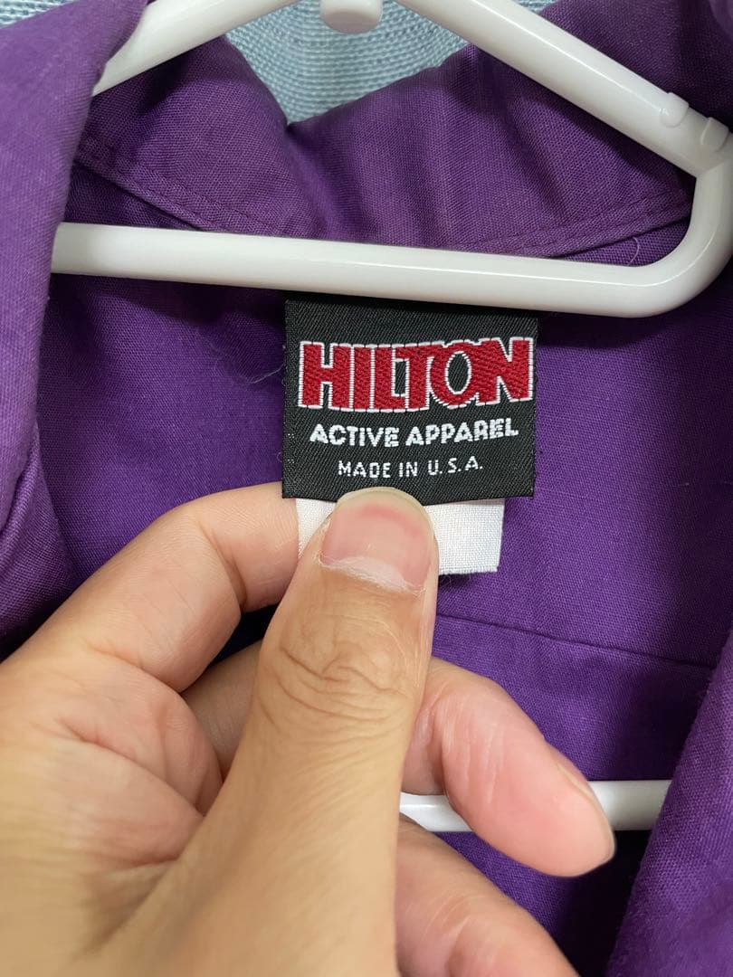 レア！90s USA製HILTON ボウリングシャツ 紫