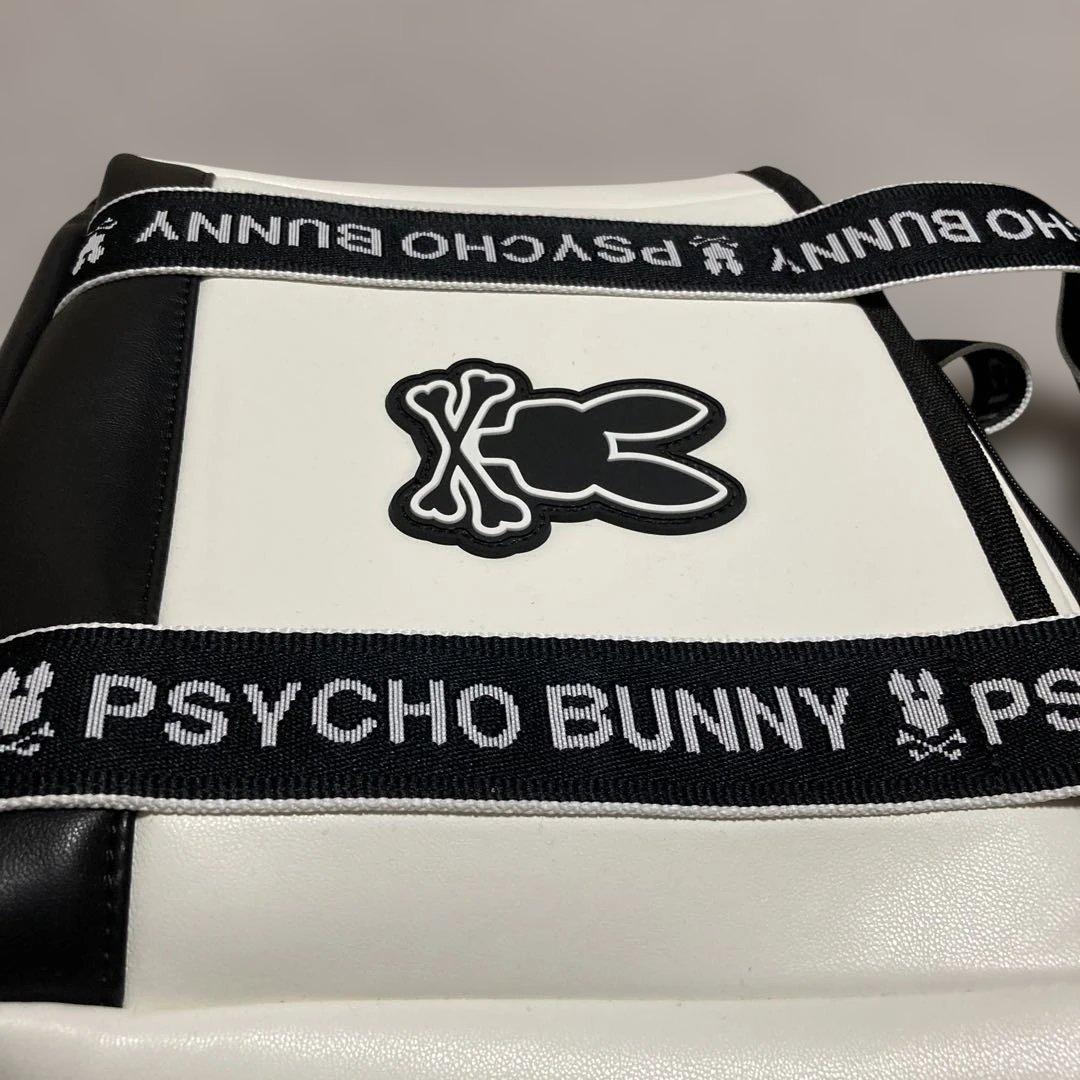 PSYCHO BUNNY ラウンドバッグ ホワイト/ブラック