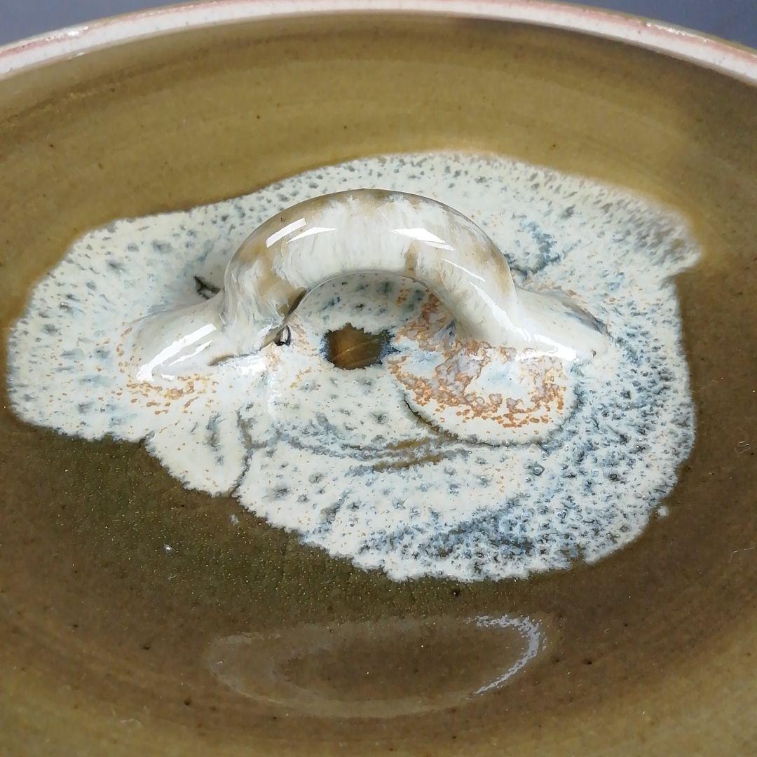 Ｗ６７　水指　『即中斎好　萬古捻梅』『福森比路志 造』　共箱　茶道具