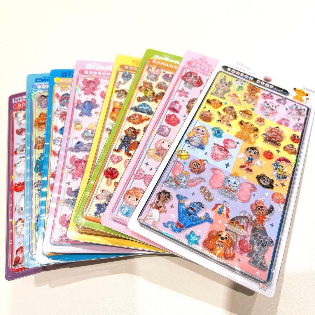 【タイムセール】 正規品 ディズニー ボンボンドロップシール 第2弾 8種セット