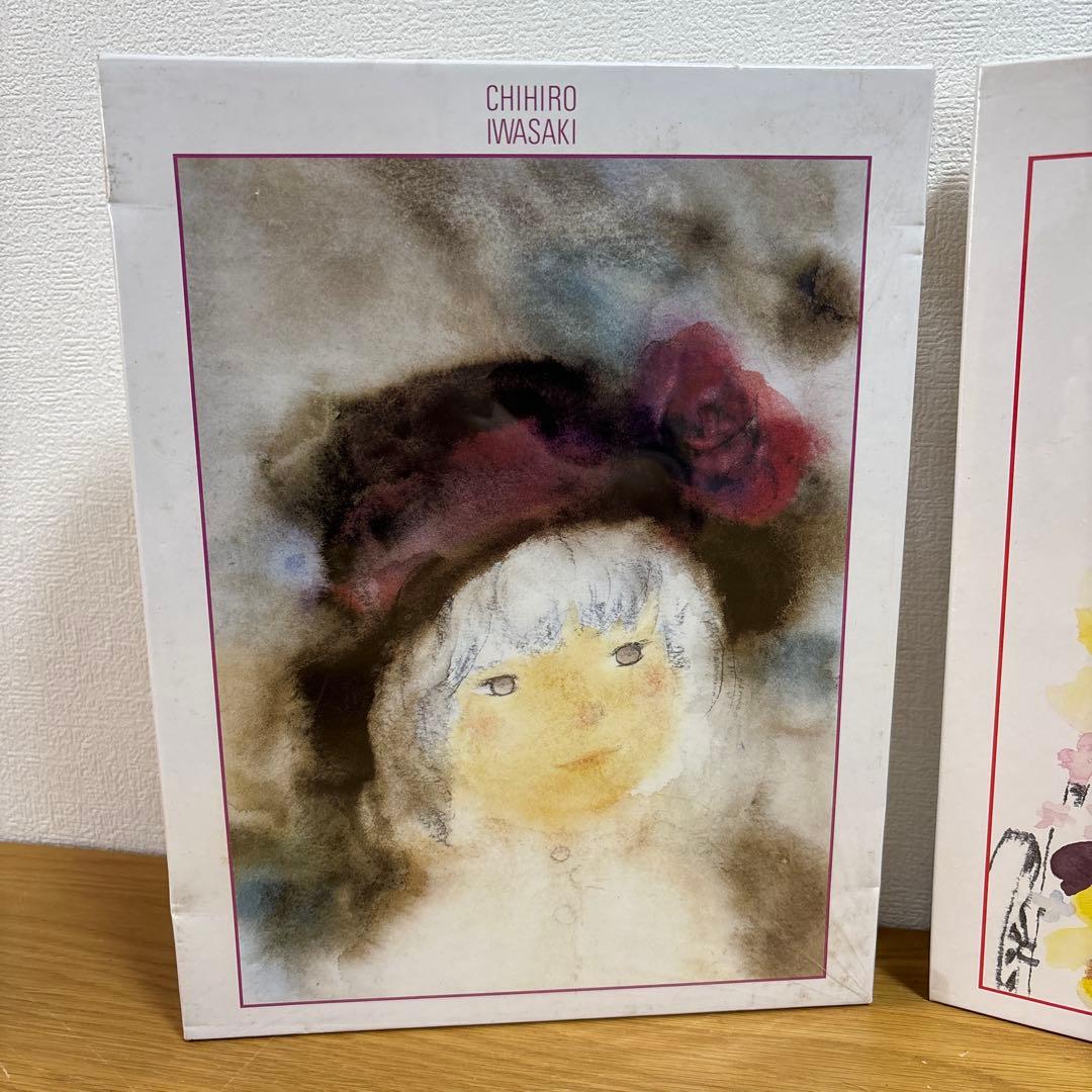 未使用いわさきちひろ　ジグソーパズル500ピース　はなぐるまバラ飾りの帽子の少女