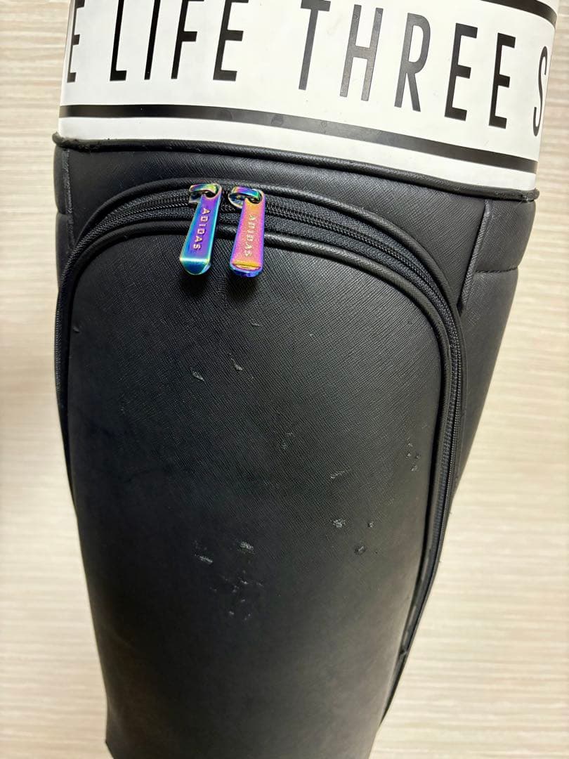 adidas Three Stripe Life キャディバッグ　黒