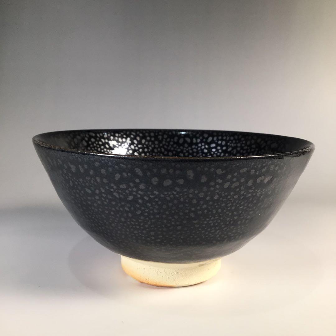 Ｍ１６２　茶碗　『清水保孝造』『油滴茶碗』　抹茶碗　共箱　茶道具