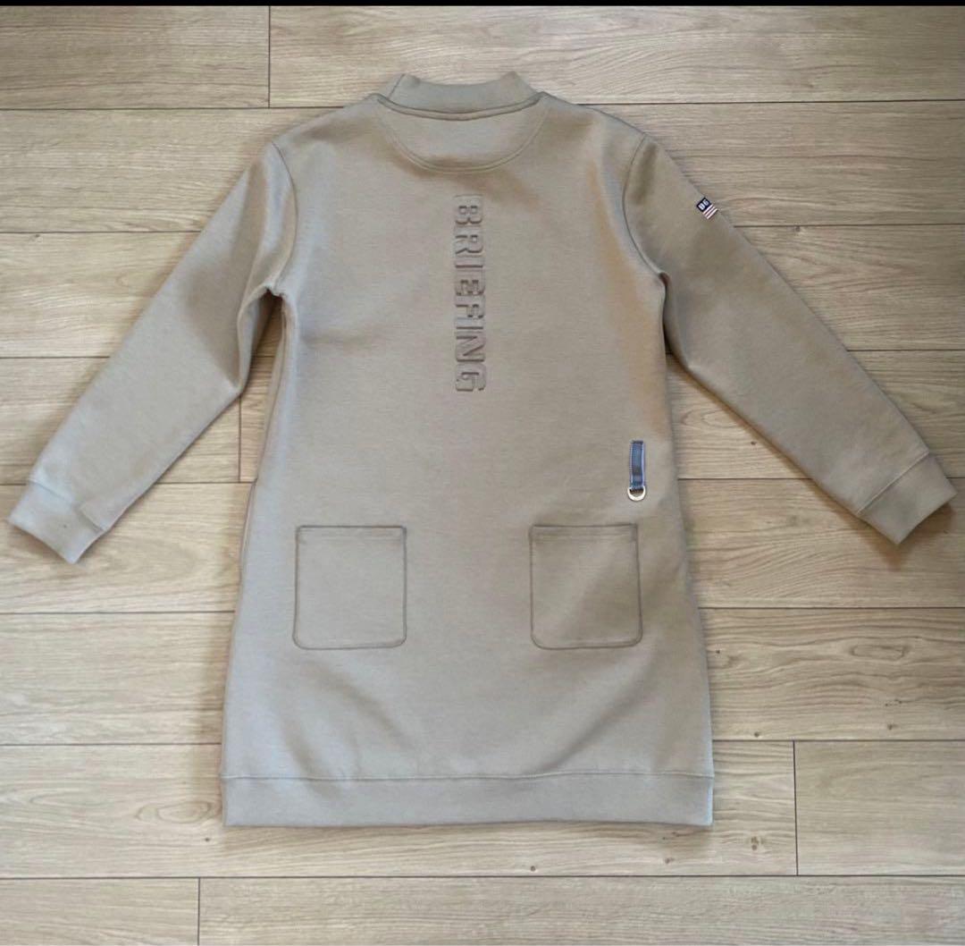 BRIEFING ブリーフィングWARM 3Dロゴ モックネック ワンピース M